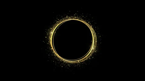Gold Particles Ring Stock Footage 270498379