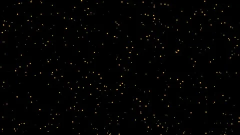 Gold particles rising on black background for luxury overlay 4K Vídeos de archivo 336482266