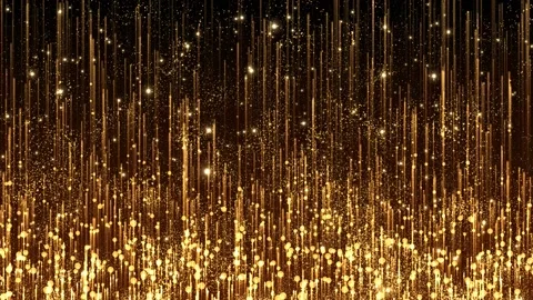 Gold Particles Rising Stock Footage 172114636