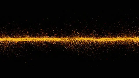 Gold particles with shining line floor ground. Stock Footage 135333003