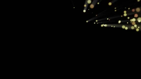Gold particles sparkle on a dark background Stock Footage 160811548