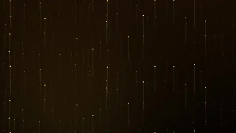 Gold particles with vertical lines rising in dark space seamless loop animation Stock Footage 347088417