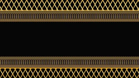 Gold pattern on a black background in art Deco style. Stock-Footage 123455694
