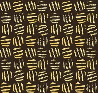 Gold pattern with ethnic elements Stock Illustration