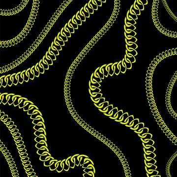 Gold pattern with hand drawn chain. Perfect for wallpapers, web page backgrounds 스톡 일러스트