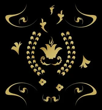 Gold pattern Stock Illustration