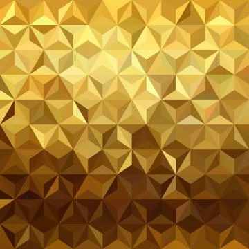 Gold pattern low poly 3d triangle geometry fancy Stock Illustration