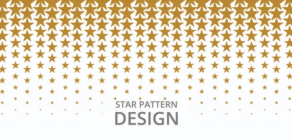 Gold pattern star background, confetti effect Illustrazione stock