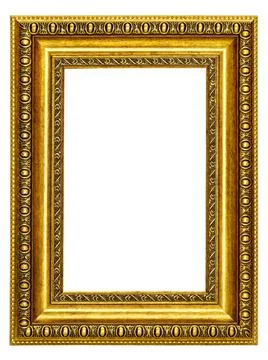 Gold-patterned frame for a picture gold-patterned frame for a picture on a... Stock Photos