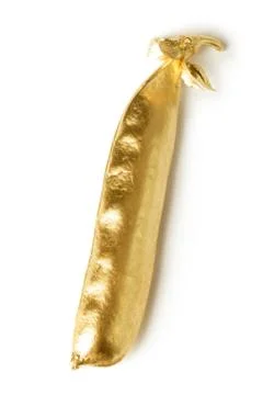 Gold pea pod Stock Photos