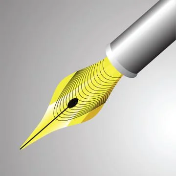 Gold pen nib Stockillustratie