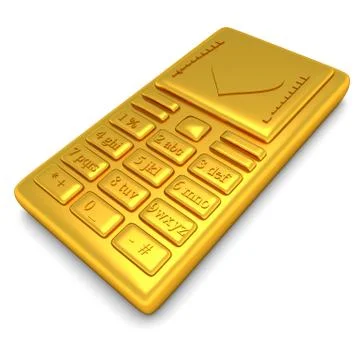Gold phone Stock Illustration