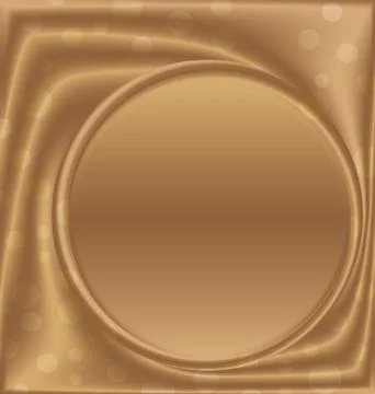 Gold picture frame bottom of the circle Stock Illustration