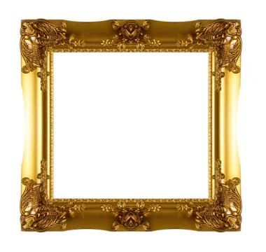 Gold  picture  frame Stock Photos