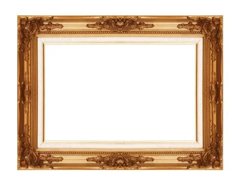 Gold  picture  frame Stock Photos