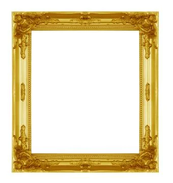 Gold  picture  frame Stock Photos