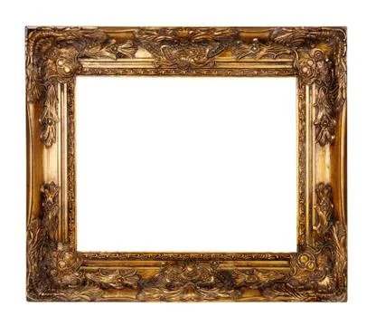 Gold picture frame Stock Photos