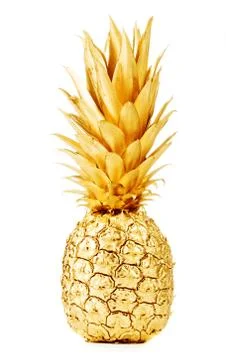 Gold pineapple Foto stock