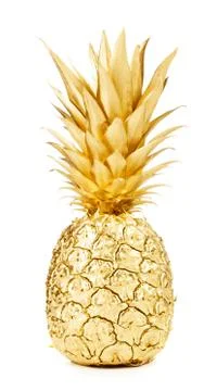 Gold pineapple Foto stock