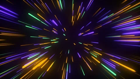 Gold pink green light speed Stock Footage 254608527