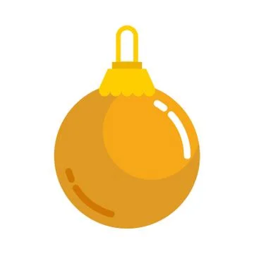 Gold Plain Christmas Ball Vector Illustration Stock Illustration