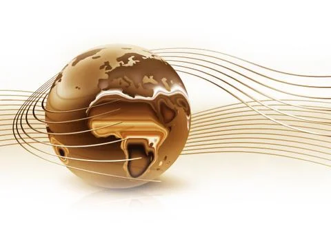 Gold planet Stock Illustration