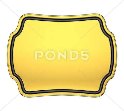 Gold plaque Stock Illustration