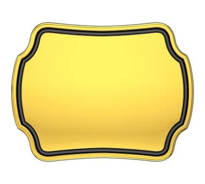 Gold plaque Stock Illustration