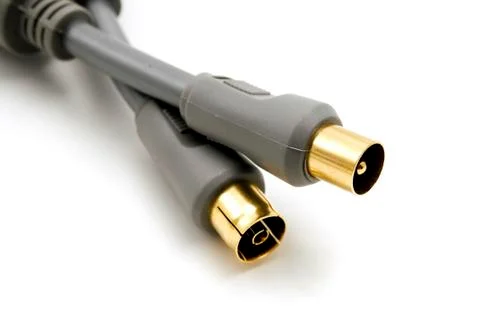 Gold plated cables Stock Photos