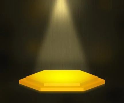 Gold platform stage 스톡 일러스트