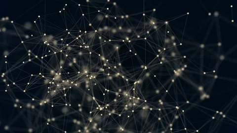 Gold plexus with abstract background. Loop Animation Stock Footage 79136620