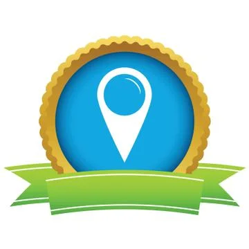 Gold pointer logo Stockillustratie