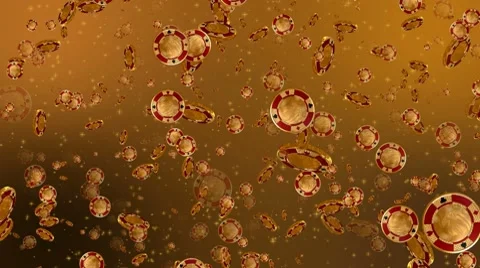 Gold Poker Chips Loop Stock-Footage 7880390