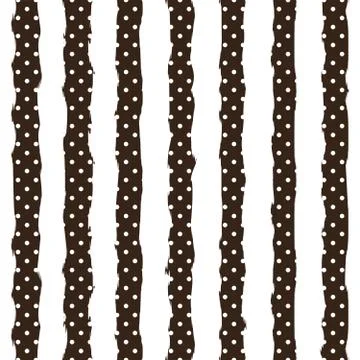 Gold polka dot on trendy background of white and black stripes seamless pattern Stock Illustration