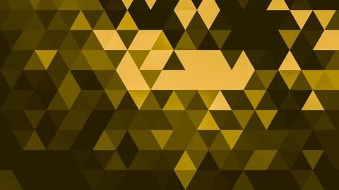 Gold polygonal pattern Abstract geometric background Triangular mosaic, perfe Stockillustratie