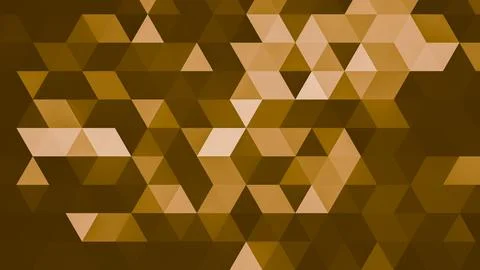 Gold polygonal pattern Abstract geometric background Triangular mosaic, perfe Illustrazione stock