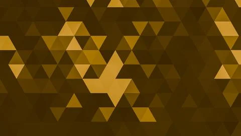 Gold polygonal pattern Abstract geometric background Triangular mosaic, perfe Stock Illustration