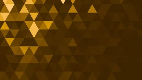 Gold polygonal pattern Abstract geometric background Triangular mosaic, perfe Stockillustratie