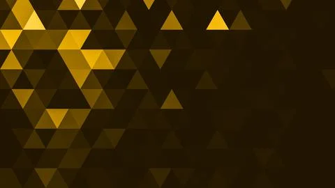 Gold polygonal pattern Abstract geometric background Triangular mosaic, perfe Stock Illustration