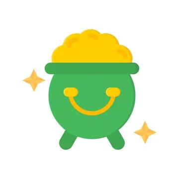 Gold Pot Icon Image. Stock Illustration