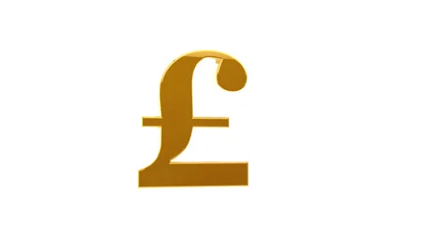 Gold pound 3d animation Stock Footage 48750963