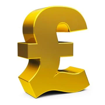 Gold pound sign Stock Illustration