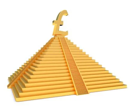 Gold pound sterlings Stock Illustration