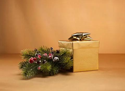 Gold present Stock Photos