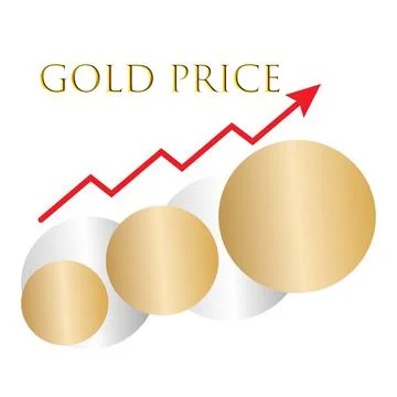 Gold price Stock Illustration
