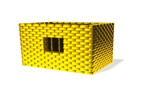 Gold prison Stock Illustration