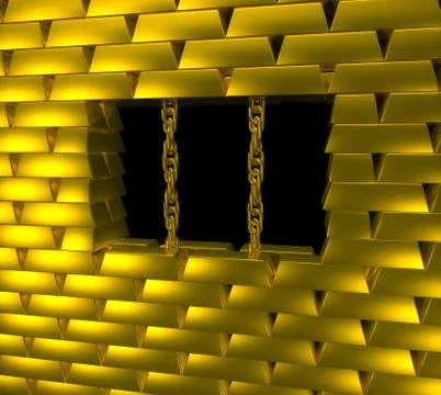 Gold prison Stock Illustration