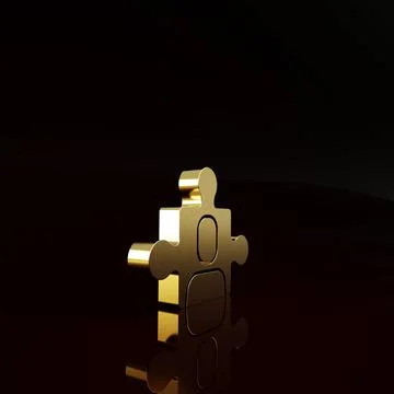 Gold Project team base icon isolated on brown background. Business analysis a Stock Illustration