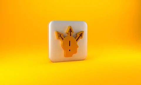 Gold Project team base icon isolated on yellow background. Business analysis  イラスト素材