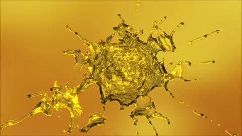 Gold Pure Splash Explosion Stock Footage 201223538
